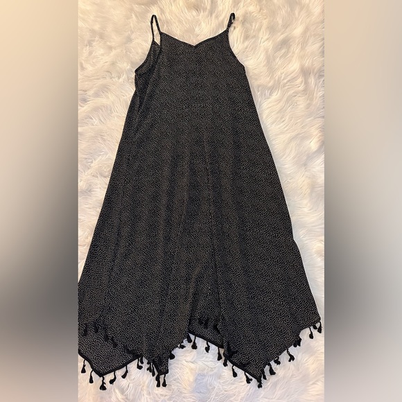 Lauren Conrad black and white polka dot sheer swimsuit cover size: L - Picture 3 of 4